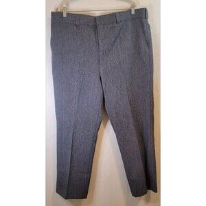 Edwards Garment Men's Textured Woven Work Wear  Dress Pants  Gray Size 42